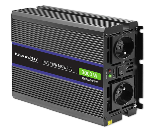 Qoltec Przetwornica napięcia 3000 MS Wave | 12V na 230V | 1500/3000 - 1190379 - zdjęcie 2